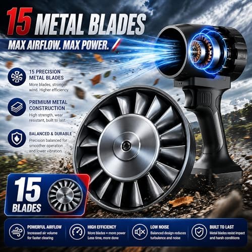 Cordless Jet Blower with Battery, Brushless Handheld Leaf Blower - Image 3