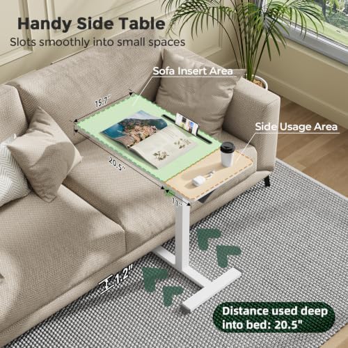 Gibbon Mounts 32” Rolling Mobile Standing Desk, Bedside Table with Wheels - Image 3