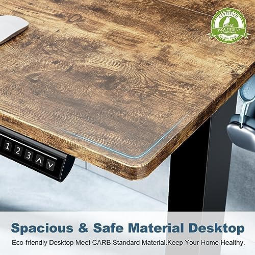DUMOS 63 Inch Electric Standing Desk, Memory Adjustable Home Office Desk - Image 6
