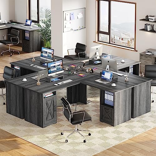 YITAHOME L Shaped Desk with Power Outlets - Image 4
