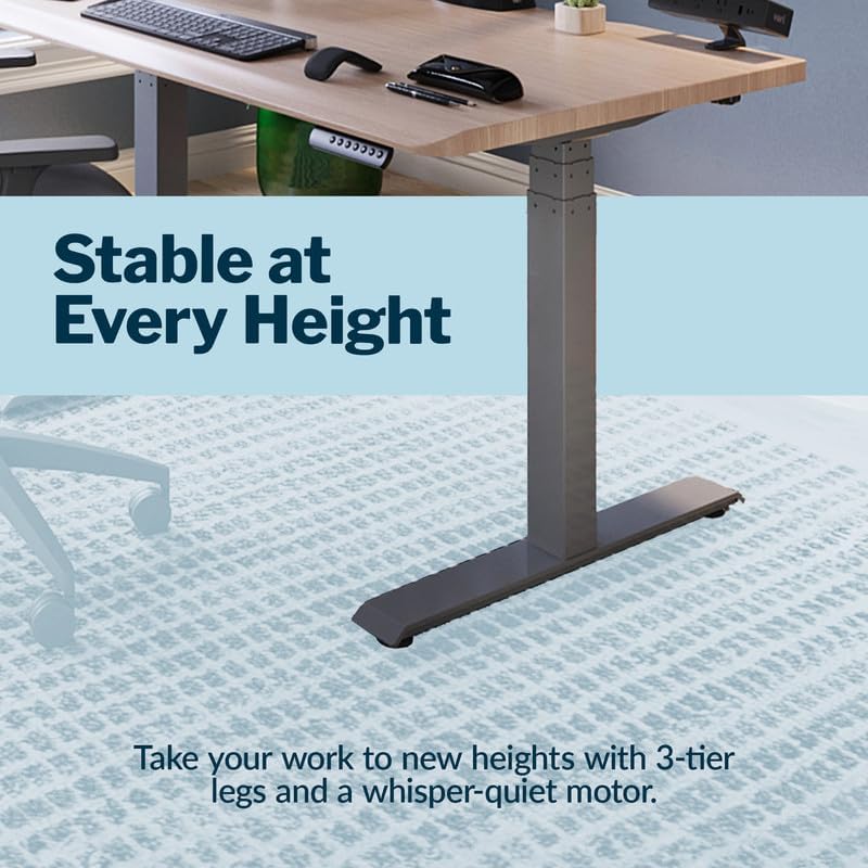 Vari ComfortEdge Electric Standing Desk – 48x30 – Light Wood/Slate - Image 3