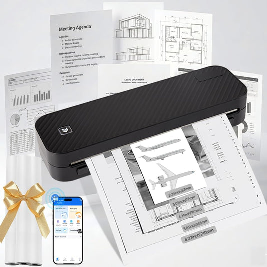 Portable printer bluetooth Inkless thermal for Phone & Laptop and Tablet by Unknown
