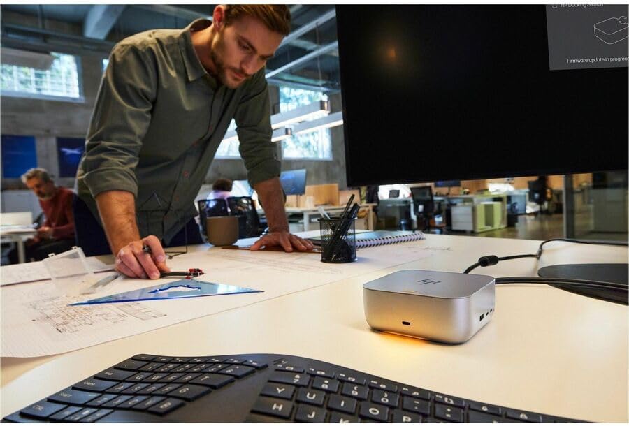 HP Thunderbolt 4 Ultra 280W G6 Dock - for Notebook, Desktop PC - Charging Capability - 330 W - Thunderbolt 4-4 Displays Supported - 8 x USB Ports - 5 x USB Type-A Ports - Type-A - 5 -C - -C - 1 RJ-4 - Image 5