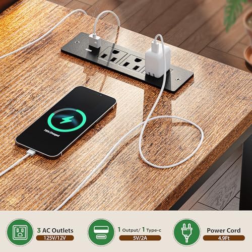 EnHomee 48" L Shaped Desk with 3 Storage Drawers for Teen Gamers Home Study - Image 6