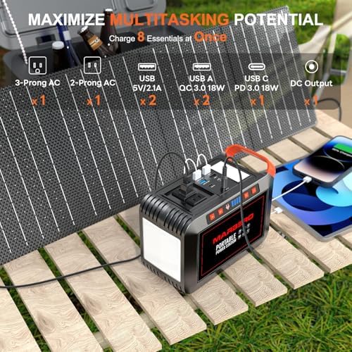 MARBERO 148Wh Solar Generator with Panels Included Solar Panel Kit 40W - Image 3