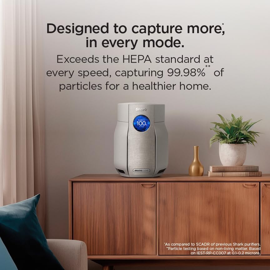 Shark BreatheClear Compact Pro Smart Air Purifier, HP062, Dove - Image 6